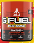 G FUEL energy, Atari 2600+, tub,  product front with fruits and berries