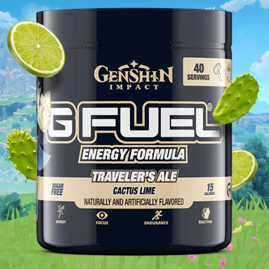 G FUEL Energy, Travelers ale, tub,  product front with matching background