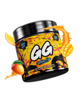 Gamersupps caffeine free, Mango Meta, tub,  product front with fruits