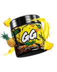 Gamersupps caffeine free, Pineapple cocktail, tub,  product front with fruits