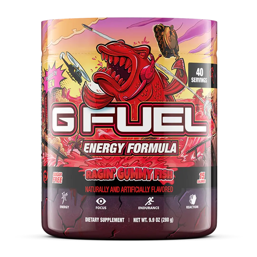 G FUEL Energy, Ragin gummy fish, tub,  product front