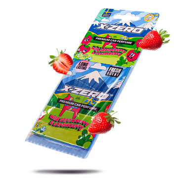 X-Zero Premium Car Air Freshener - Wild Strawberry & Strawberry
