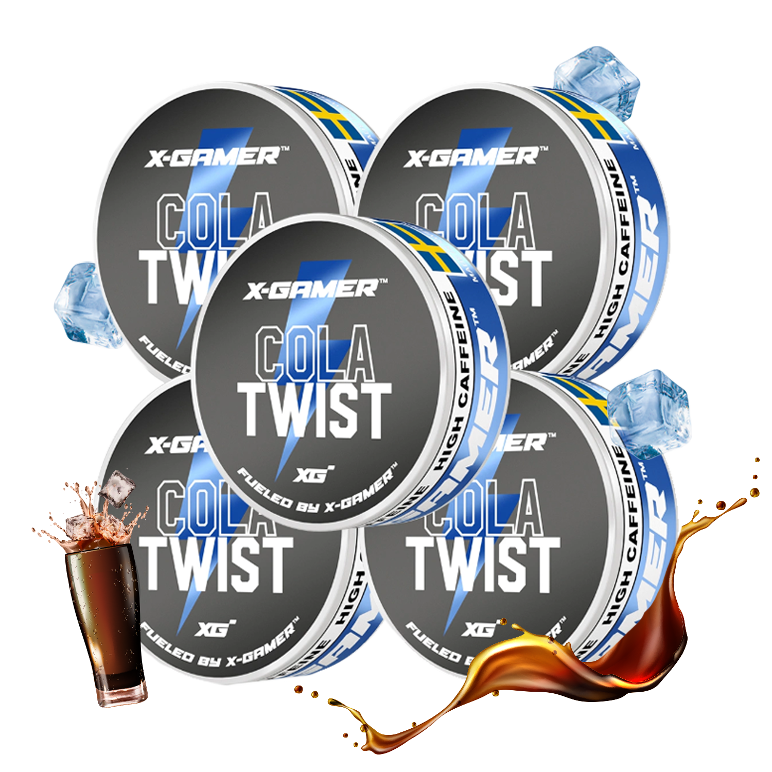 X-Gamer - Cola Twist Energy pouches (5x) – Multisupps