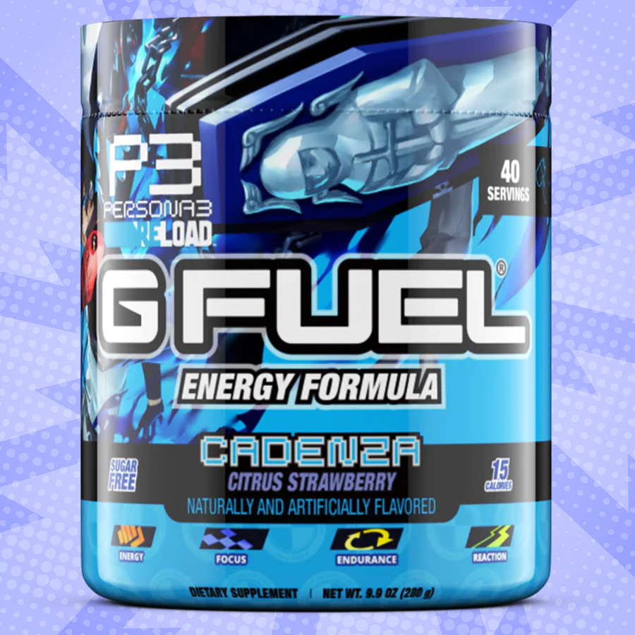 G FUEL energy, Cadenza, tub,  product front with pink background color