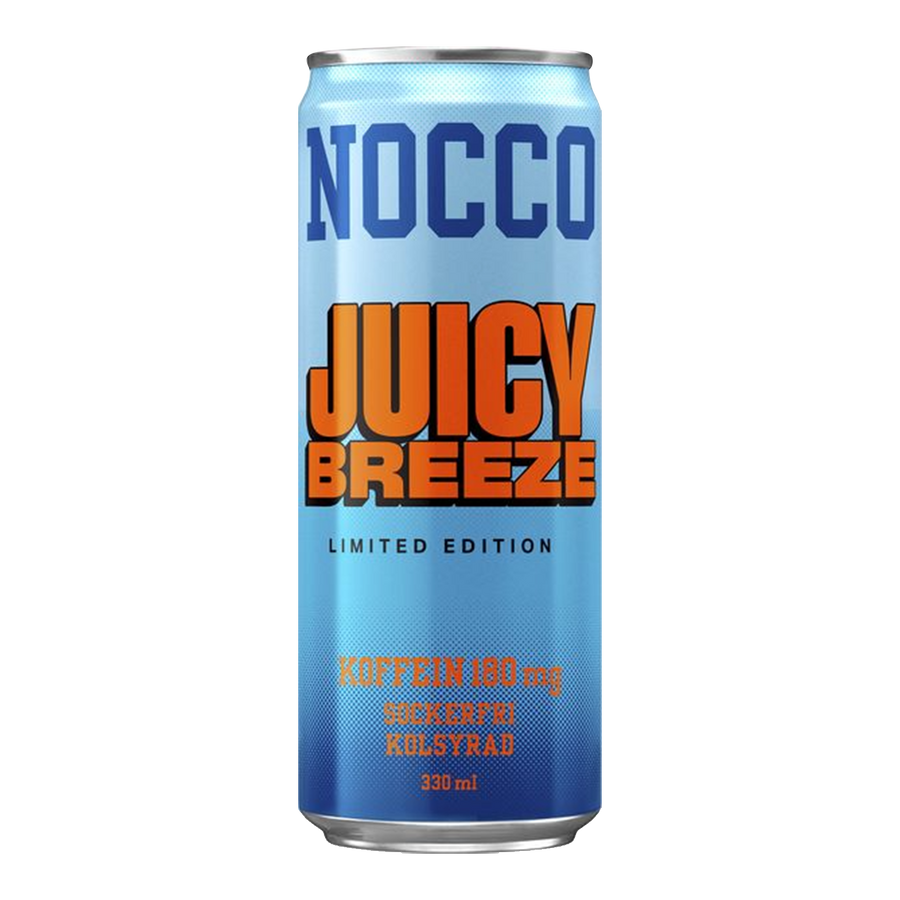 Front image of Nocco can Juicy Breeze