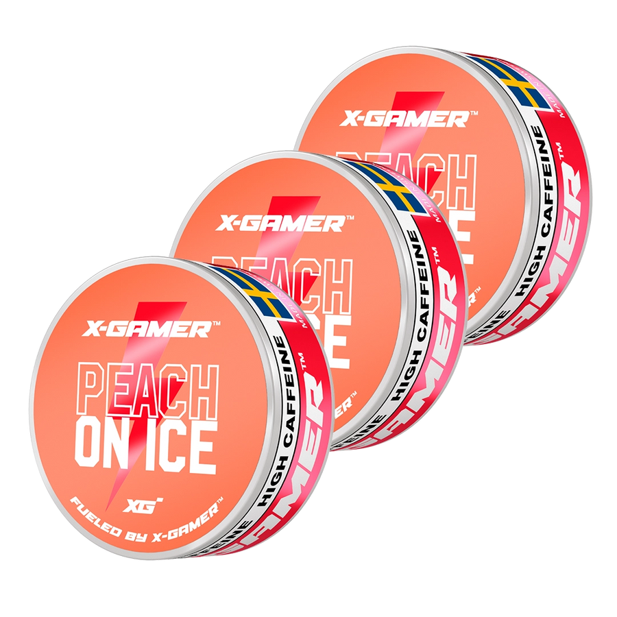 X-Gamer - Peach On Ice Energy Pouches (3x)