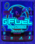 G FUEL Energy, Sonic, Peach Rings, Black light edition, tub, product front with matching background