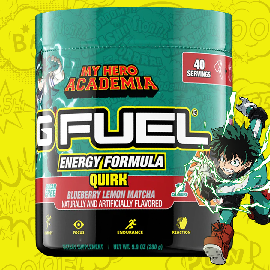 G FUEL Energy, Quirk, tub,  product front with matching background