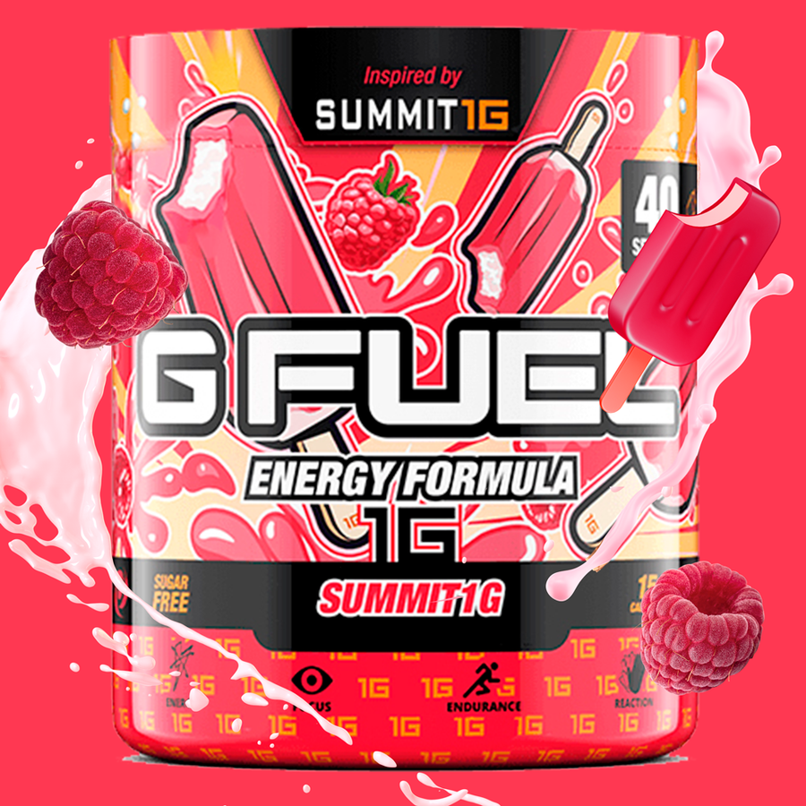 G FUEL Energy, Summit1g, 1g, tub,  product front with matching background