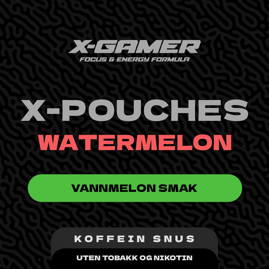 Snus uten nikotin. Nikotinfri snus slim. Nikotinfri snus nettbutikk. Energi snus. Energy snus. Koffein snus. X gamer snus. xgamer snus. Snus med koffein. Energy pouches. X gamer pouches. Gaming snus. Energisnus. Koffeinsnus. Gamer snus. Vannmelon snus. 