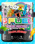 G FUEL energy, Doodleberry, tub,  product front with blackberries